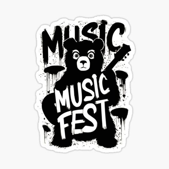 Discover BEAR MUSIC: Music Festival Themed Artwork