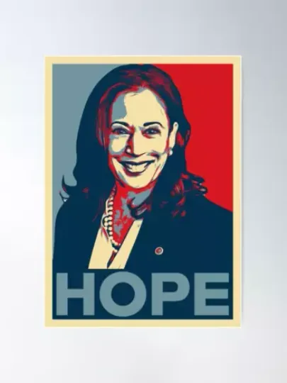 Discover Kamala Harris 2024 Campaign Design - HOPE! Poster, Home Decor