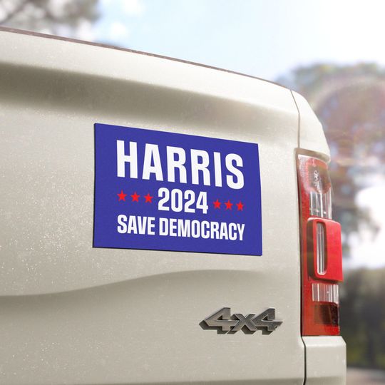 Discover Harris 2024 Save Democracy Car Magnets, Kamala Harris Car Magnet