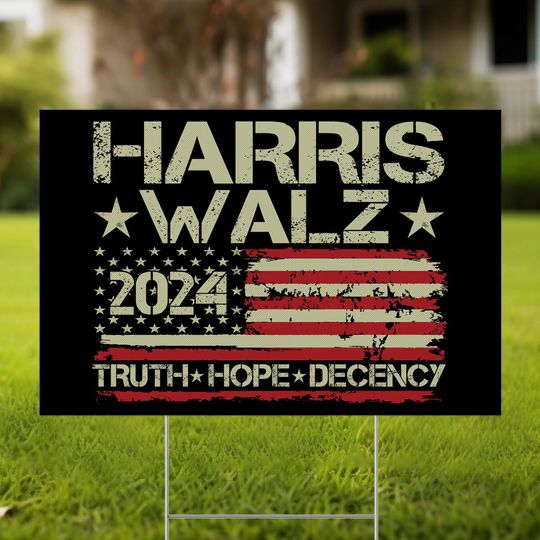 Discover Harris Walz yard sign/President Kamala Harris 2024 sign/Election sign
