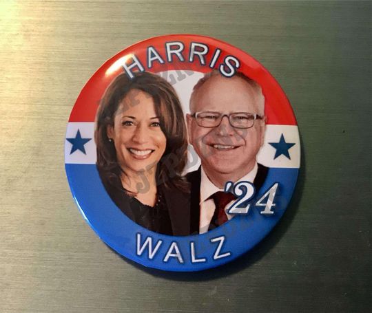 Discover HARRIS WALZ 2.25 Pin Button 2024 campaign election Pin Button