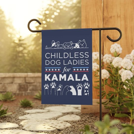 Discover Childless Dog Lady Garden Flag, Kamala Harris Garden Flag