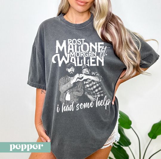 Discover I Had Some Help Shirt -  Shirt, Country Shirt, Wallen Shirt, Post Malone Shirt, Country Band Tee, Western Graphic Tee, Concert