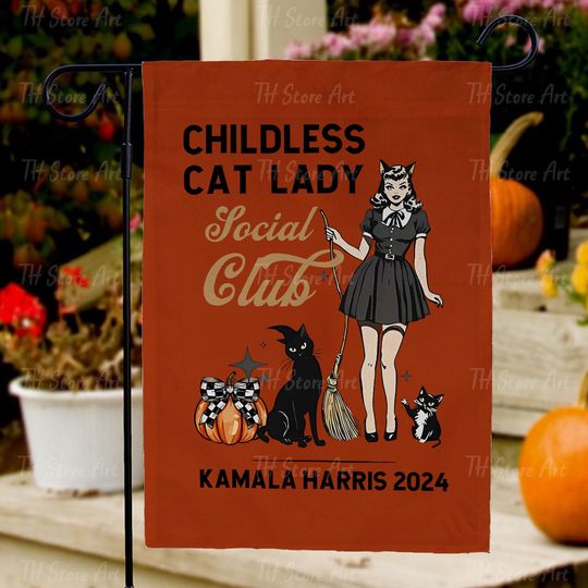 Discover Childless Cat Lady Vote Garden Flags