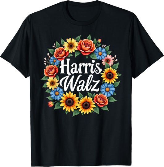 Discover Harris Waltz 2024 Tim Waltz 24 Flowers Floral Feminine T-Shirt