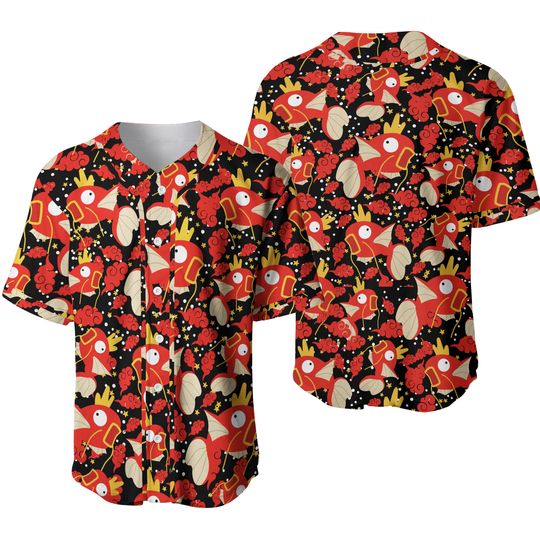 Discover BlvckStyle Magikarp Baseball Jersey, Magikarp Jersey, PKM Shirt Baseball Jersey