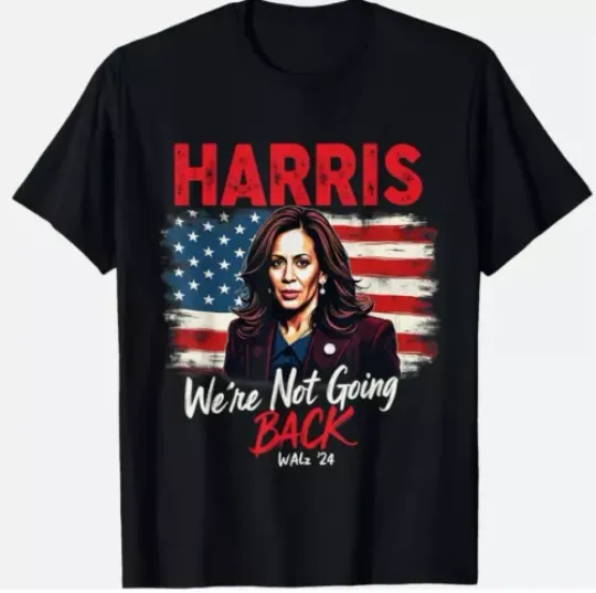 Discover USA Flag T-Shirt for Harris Walz 2024