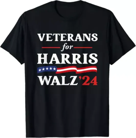 Discover Veterans For Harris Walz 2024 Vote Tim Walz Kamala HarrisT-Shirt