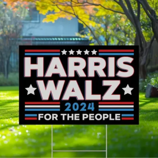 Discover Harris Walz Sign, Kamala Harris Tim Walz President VP 2024 US Election Yard Sign