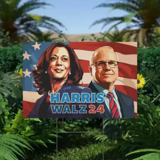 Discover Kamala Harris And Tim Walz 2024 Yard Sign , Harris Picks Walz as Vice President