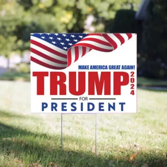 Discover Donald Trump 2024 Yard Sign,  Donald Trump For President 2024 Yard Sign