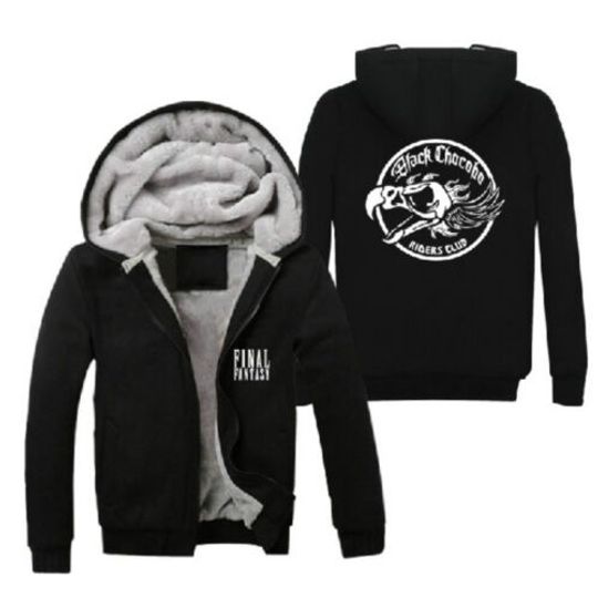Discover Final Fantasy XV Moogle Chocobo Costume Game Fleece Hoodie Winter Super Warmth