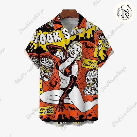 Discover Halloween Spider Girl Hawaiian Shirt, Spookshow Hawaiian Shirt
