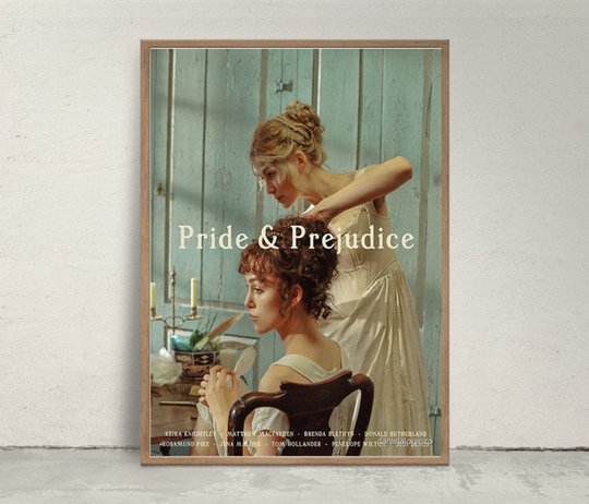 Discover Pride and Prejudice Movie Poster, Vintage Movie Poster, Wall Art, Wall Decor