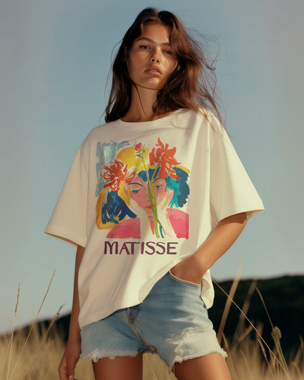 Discover Henri Matisse Floral Spring Graphic Tee, Botanical Art Lovers Chic Flower Graphic T-Shirt, Unisex Soft Cotton, Vibrant Pastel, Vintage Style