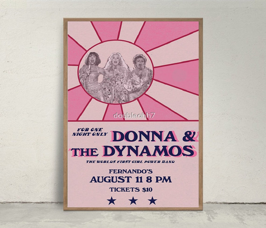 Discover Donna and the Dynamos Poster, Vintage Music Poster, Wall Art, Wall Decor