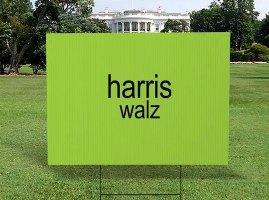 Discover Harris Walz Brat Yard Sign 2024