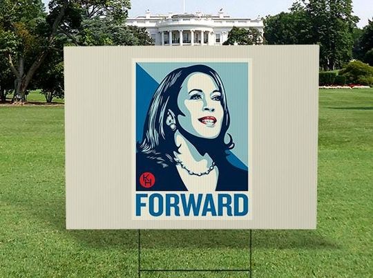 Discover Kamala Harris Forward Yard Sign - Inspirational Art for Supporters