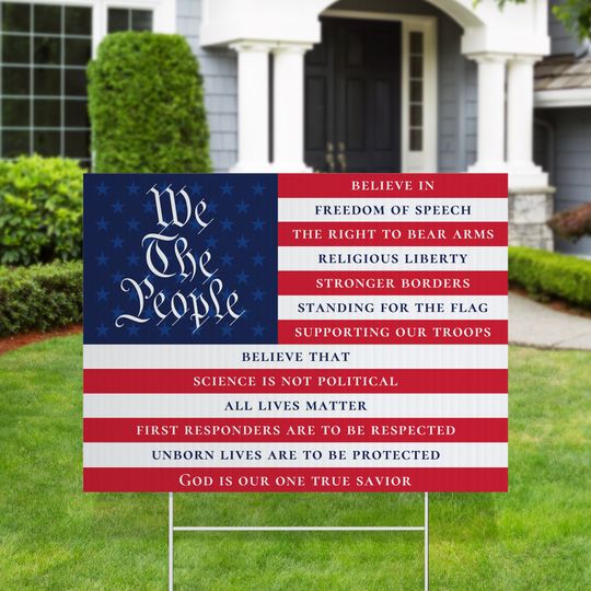 Discover Conservative We The People, 2nd Amendment, Republican Yard Sign