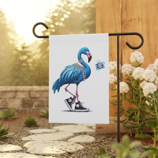 Discover Kamala Blue Flamingo Garden Flag | Bold, Fun, & Fabulous Outdoor Decor