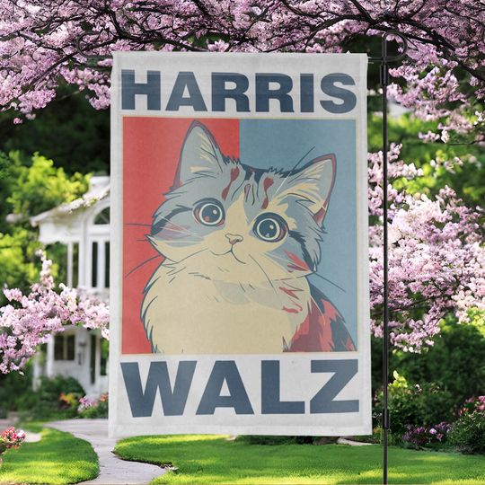 Discover Cats For Harris Walz Childless Cat Ladies Sign, Kamala Harris For President Garden Sign