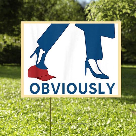 Discover High Heel Kamala Harris Walz 2024 Yard Sign, Anti Trump Democrat Flag, Election 2024
