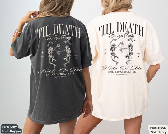 Discover Gothic Bride Or Die Bachelorette Party Shirt