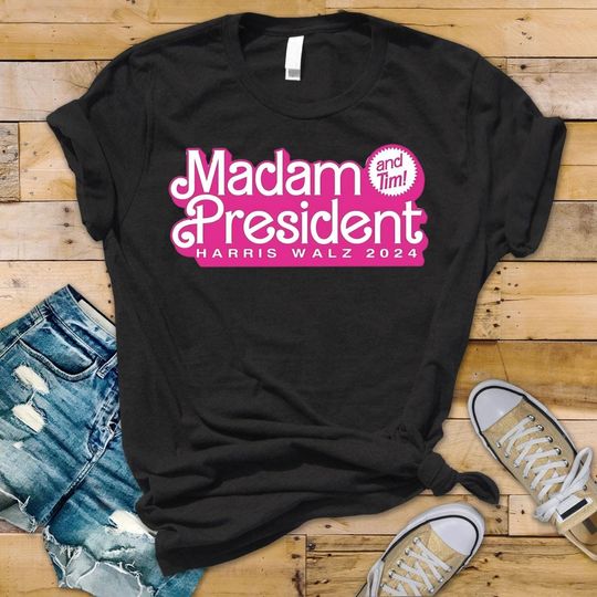 Discover Madam President (and Tim!) 2024 Shirt - Kamala Harris & Walz 2024