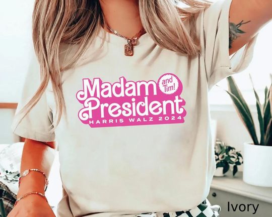 Discover Madam President (and Tim!) 2024 Shirt, Kamala Harris Shirt, Tim Walz Shirt