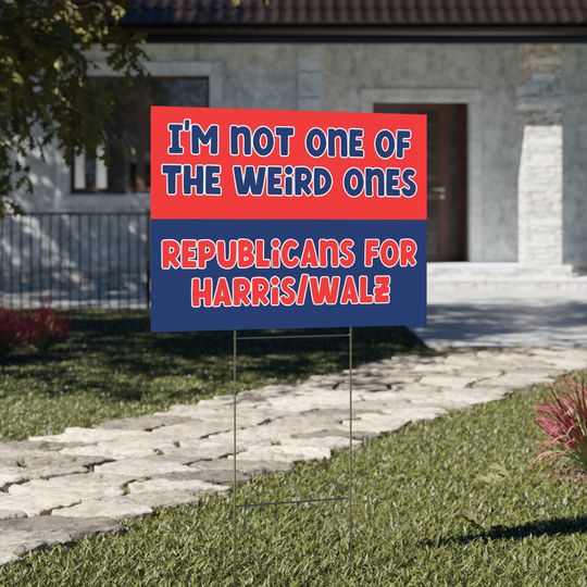 Discover Republicans for Harris Walz Yard Sign, Kamala Harris Walz 2024 Campaign Sign