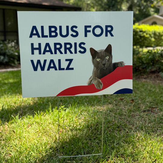 Discover Personalized Harris Walz Yard Sign - Featuring Your Pet!