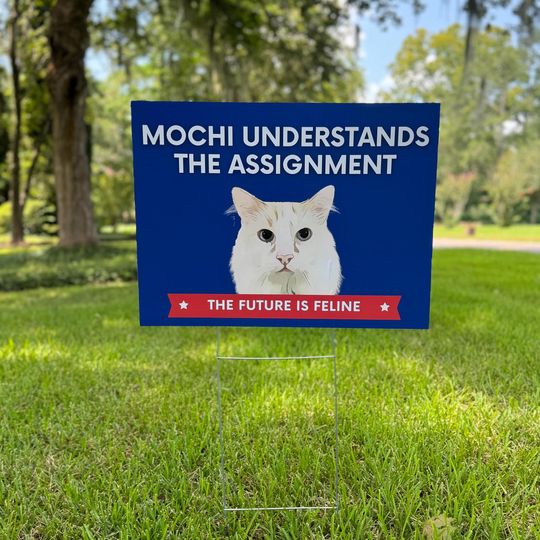 Discover Personalized Harris Walz Cat Yard Sign