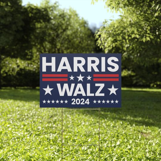 Discover Kamala Harris Tim Walz 2024 Presidential Yard Sign