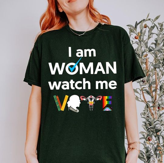 Discover Vote Shirt, I Am Woman Watch Me Vote Shirt, Womens Vote Shirt, Election 2024 Shirt
