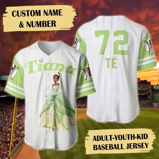 Discover Custom Princess With Frog Baseball Jersey, Personalized Princess Dancing