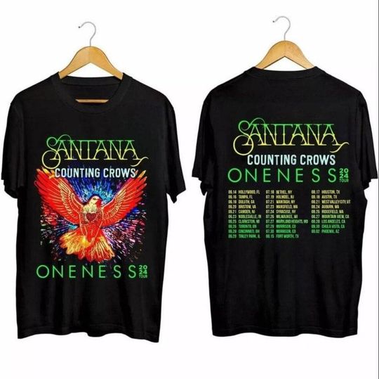 Discover Carlos Santana and Counting Crows Shirt, The Oneness Tour 2024 Shirt