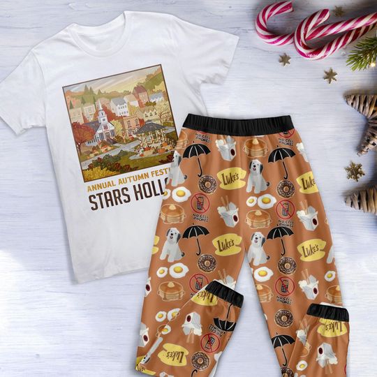 Discover Gilmore Girls Star Hollow Pajamas Set, Personalized Family Pajamas, Family Christmas Pajamas Set.