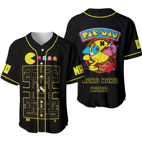 Discover Halloween Pacman Baseball Jersey,