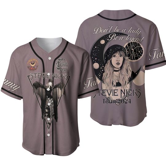 Discover Stevie Nicks Don’t Be A Lady Be A Legend Personalized Baseball Jersey