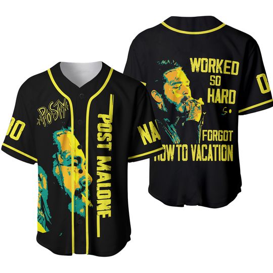 Discover Custom Post Malone Jersey Shirt, Post Malone Baseball Jersey
