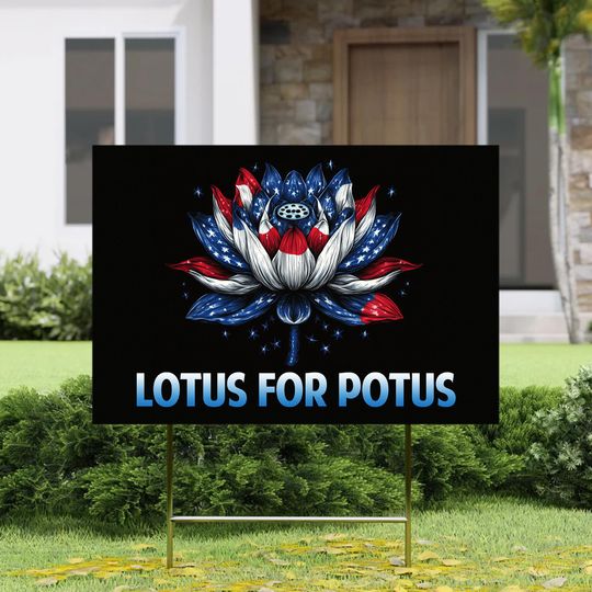 Discover Lotus For Potus Yard Sign, Harris Sign, Kamala Harris, Harris 2024, Kamala 2024 Sign