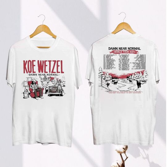 Discover Koe Wetzel 2024 Damn Near Normal Tour Shirt - Fan Gift