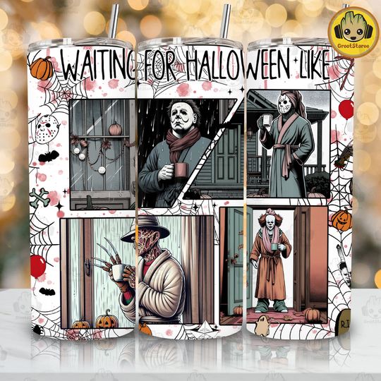 Discover Waiting for Halloween 20 Oz Skinny Tumbler