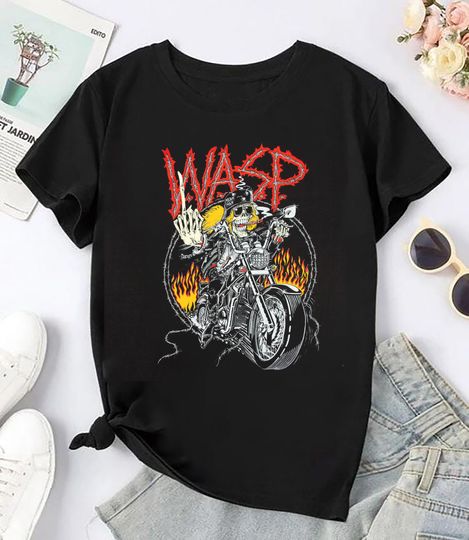 Discover 90s Vintage WASP Band T-Shirt, Heavy Metal 2024 Tour