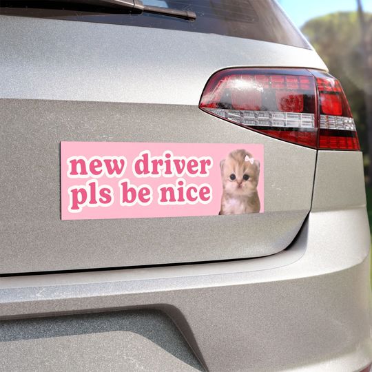 Discover New driver pls be nice Car Magnet