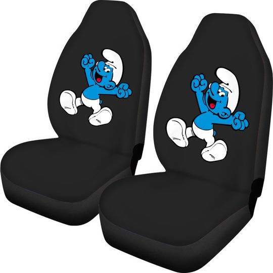 Discover Funny Cartoon Gift Idea Smurf Car Seat Cover