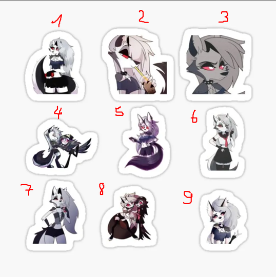 Discover Loona helluva boss loona stickers pack