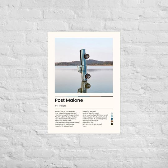 Discover Post Malone F-1 Trillion Album Premium Matte Vertical Posters