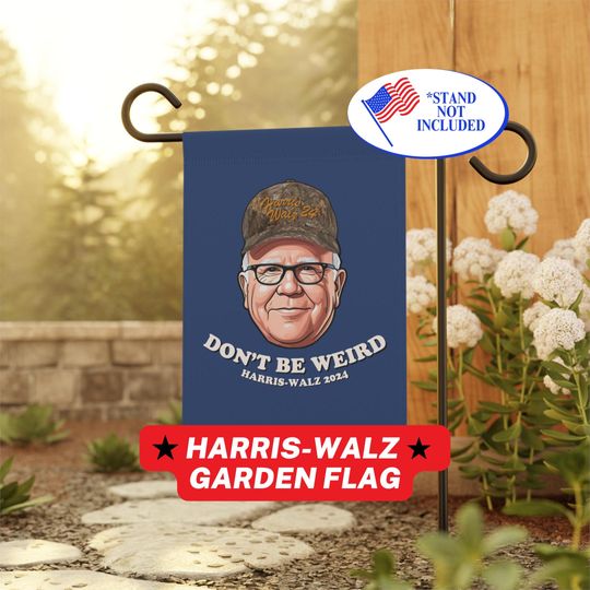 Discover Garden Flag Tim Walz Harris Camo Hat Don't Be Weird Midwest Flag