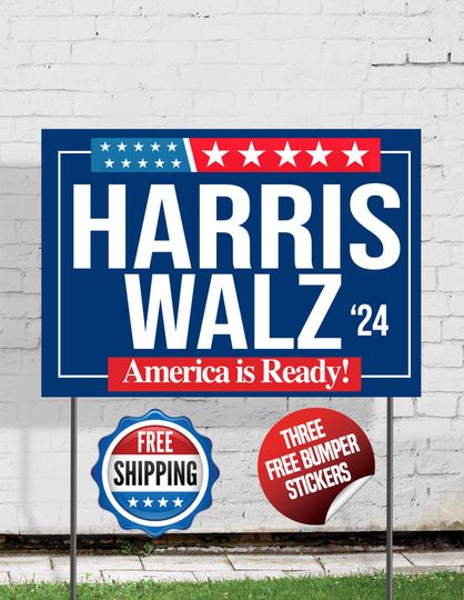 Discover Kamala Harris Tim Walz 2024 Election Yard  Sign